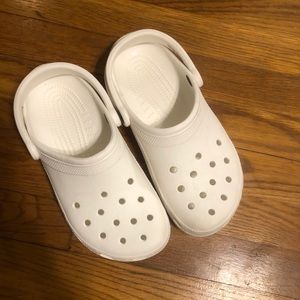 Classic white crocs